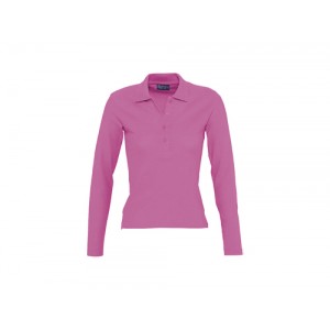 POLO PIQUE SENHORA M/COMP 3BOT PODIUM ROSA FLASH